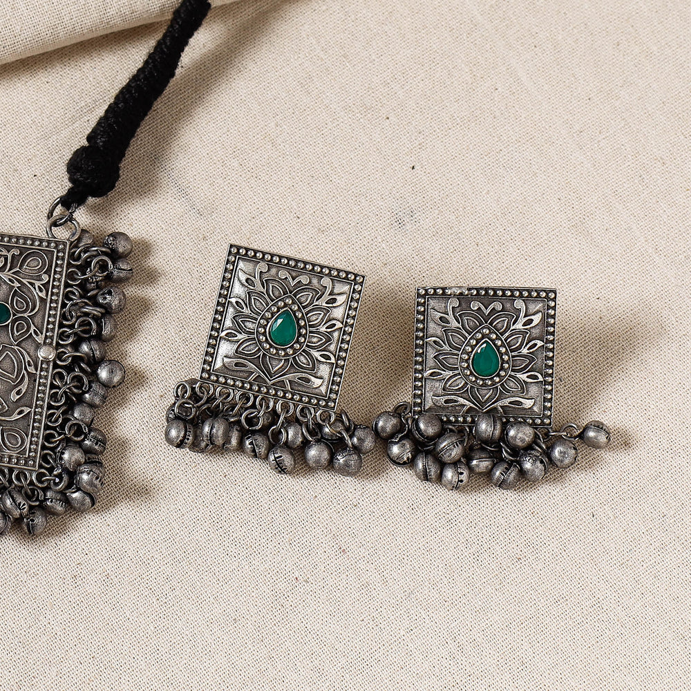 oxidised necklace set