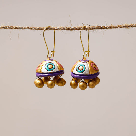 handpainted terracotta earrings