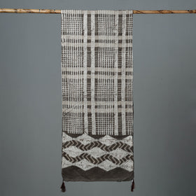 Buy Brown Bagru Block Print Tagai Work Cotton Stole