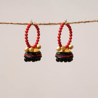 Bishnupur Handpainted Terracotta Jhumki Earrings