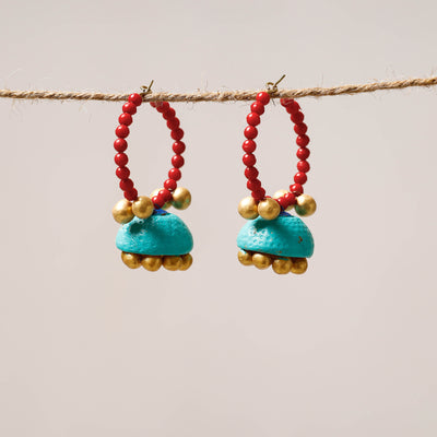 handpainted terracotta earrings