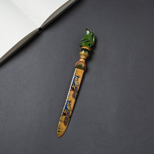 Handcrafted Kadam Wood Rajasthani Handpainted Paper Cutter/ Knife