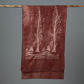Buy Block Art Print Natural Dyed Tussar Silk Bindaas Stole