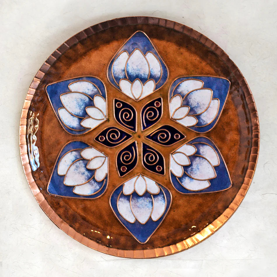 Copper enamel wall plate