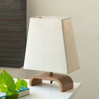 'Stacked Geometry' Decorative Wooden Table Lamp (13.1 Inches)