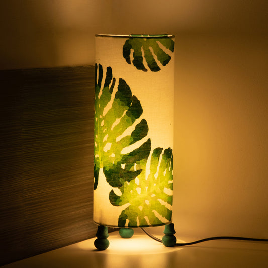 MP_EL-003-425   'Tropical Leaf' Decorative Wooden Table Lamp (13.6 Inches)
