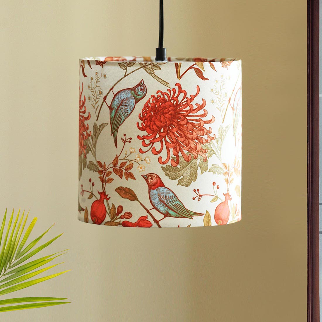 Chirping Birds' Hanging Pendant Lamp Shade (8.1 Inches, Handcrafted)