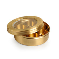 Brass Wooden Masala Box