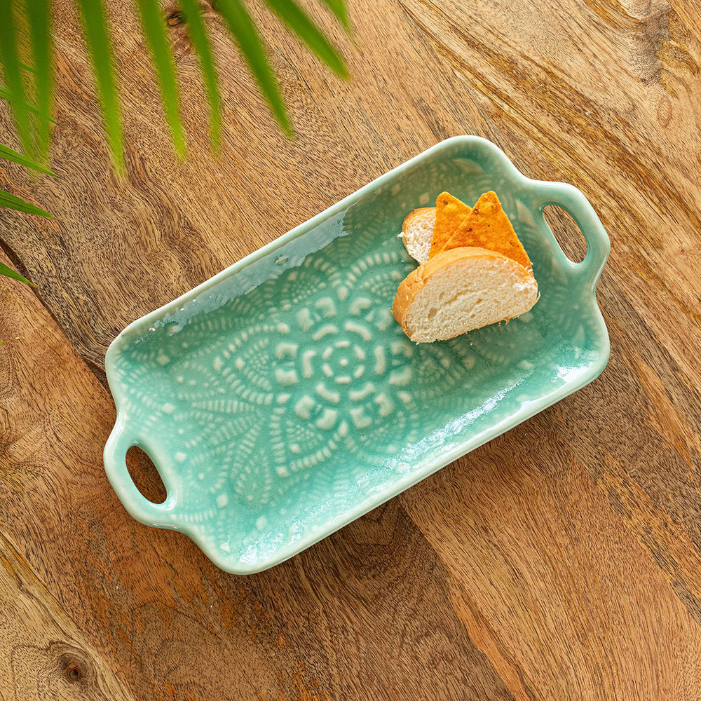 Hand Glazed Serving Platter Ceramic