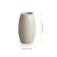 Barrel Modern' Decorative Ceramic Vase (Handglazed Studio Pottery, 8.3 Inches)