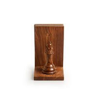 Chess Queen' Handcarved Book Ends In Sheesham Wood