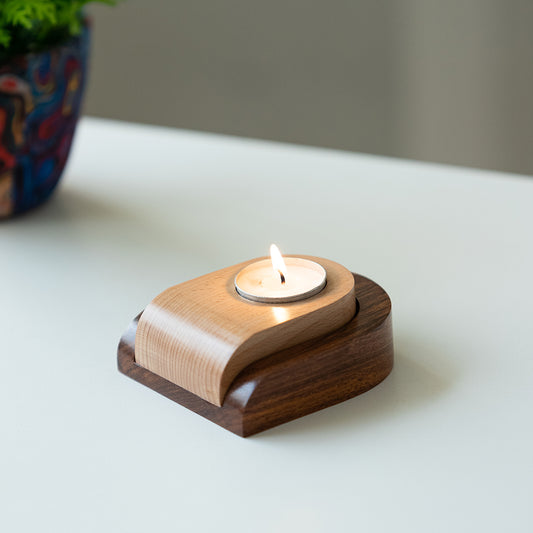 'Jugnu U' Wooden Tea Light Holder