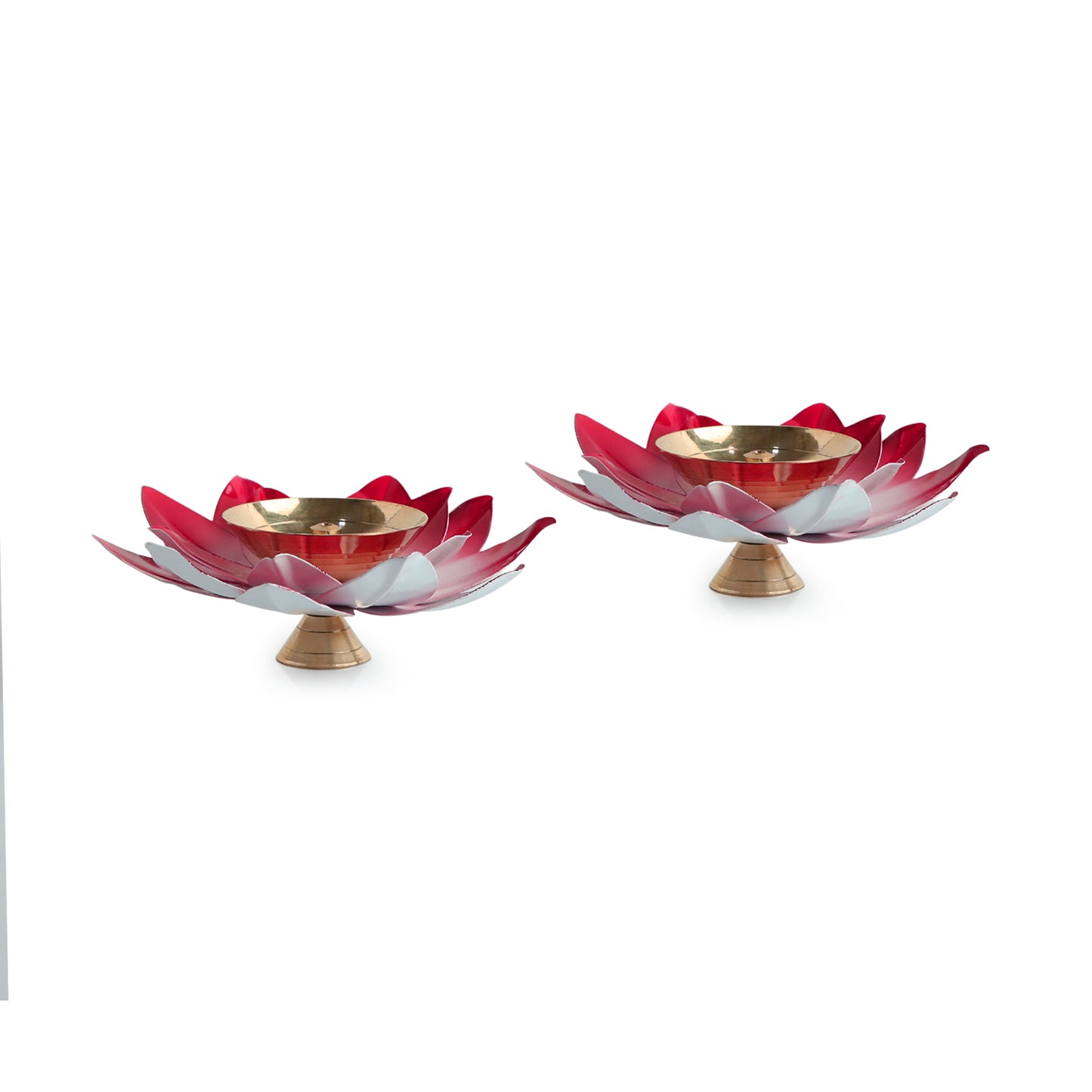 'Jugnu Lotus' Iron Tea Light Holder (Set of 2)