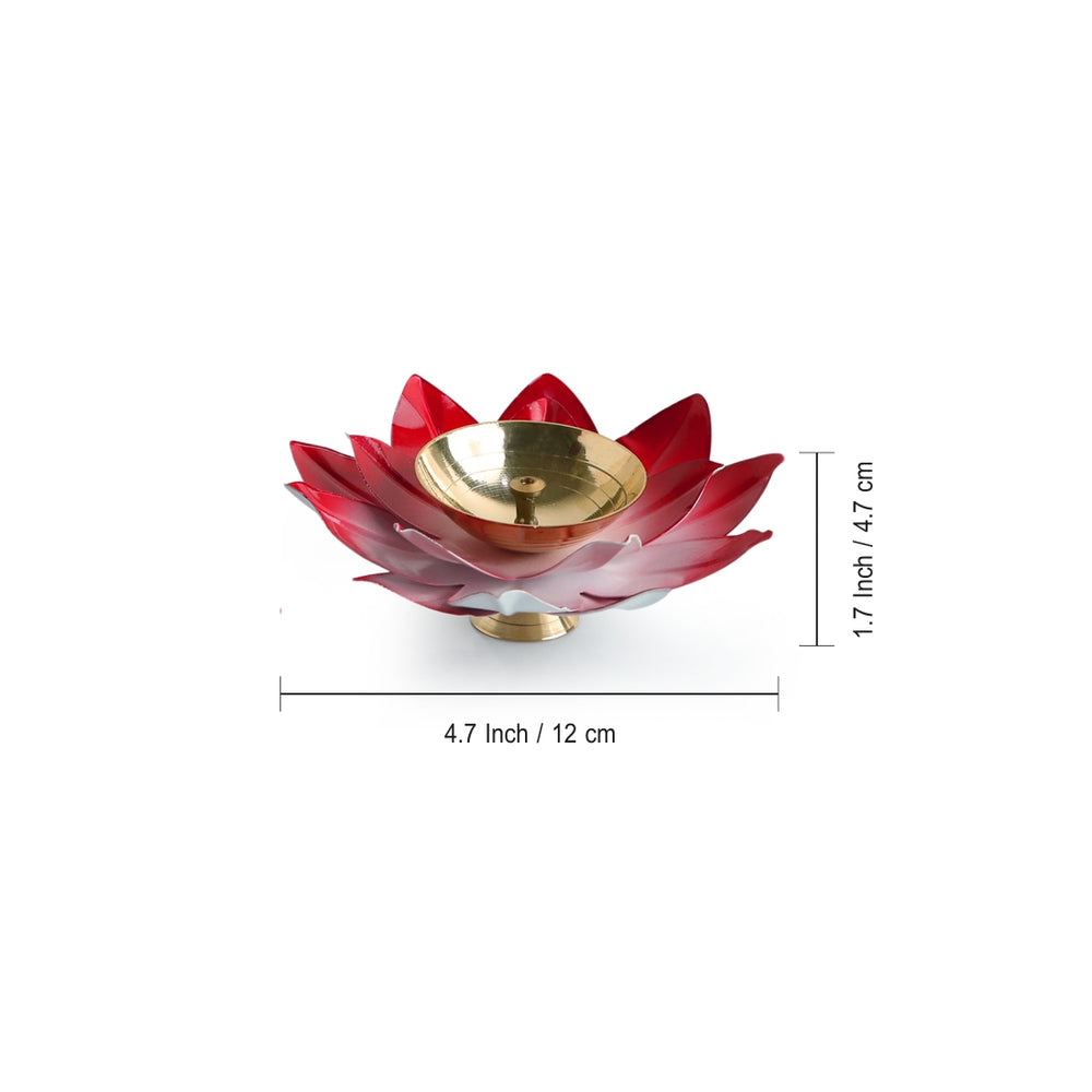 'Jugnu Lotus' Iron Tea Light Holder (Set of 2)