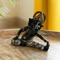 Yoga Ganesha' Idol Decorative Showpiece Figurine (Resin, Handcrafted, 9.1 Inches)