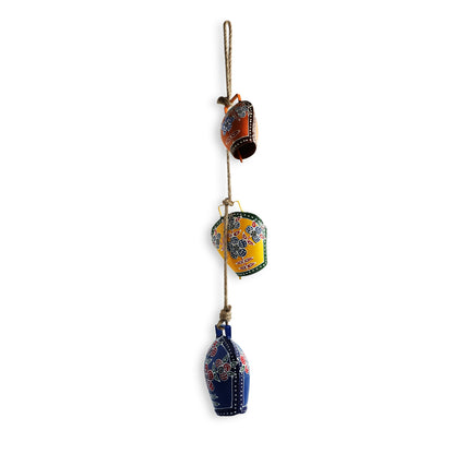 'Christmas Bells' Kutch Decorative Hanging Wind Chime (Iron, Multicolour)