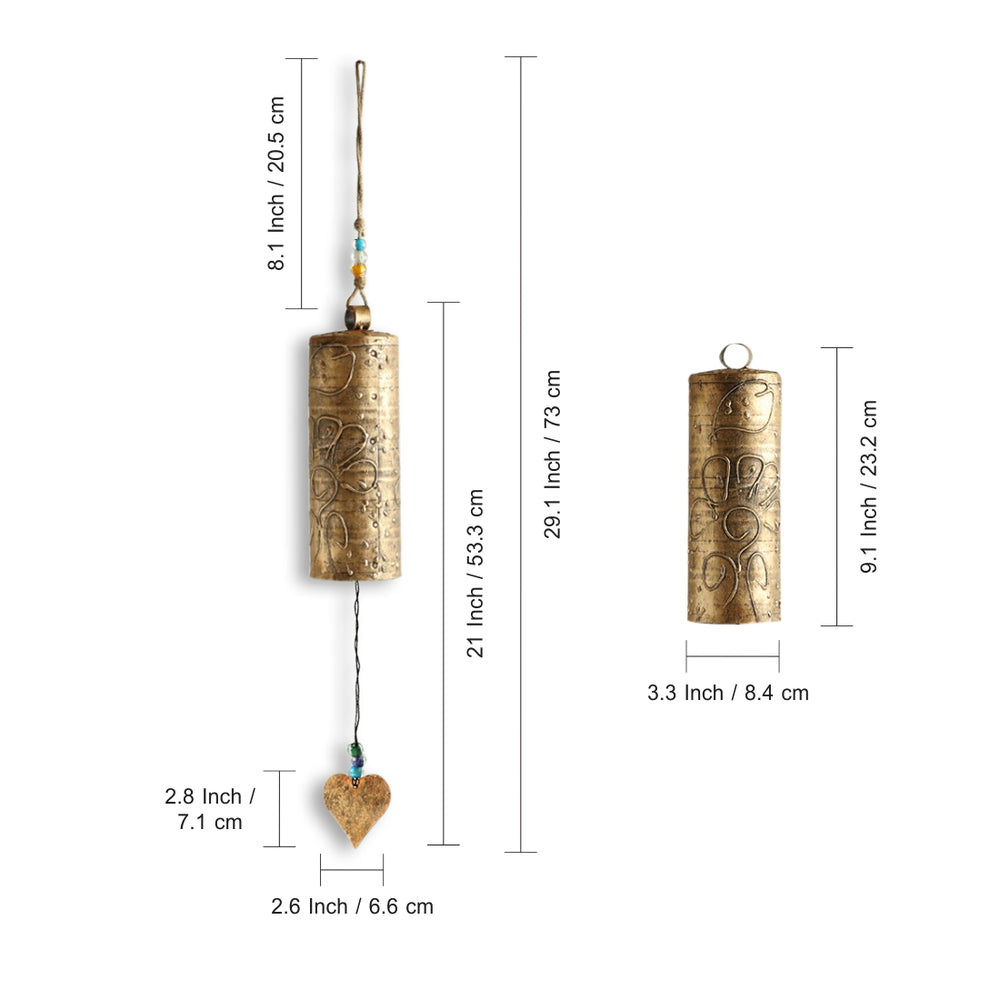 Sonorous Ghantadi' Kutch Decorative Hanging Wind Chime (Golden)