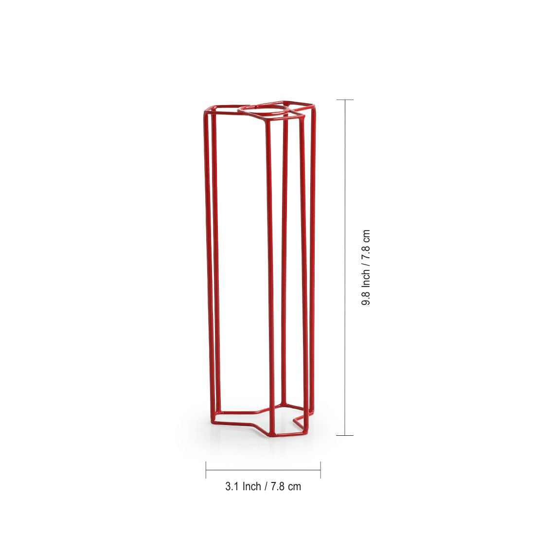 'Modern Glass Garden' Test Tube Table Planter/Vase (10 Inch, Red)