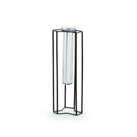 'Modern Glass Garden' Test Tube Table Planter/Vase (10 Inch, Black)