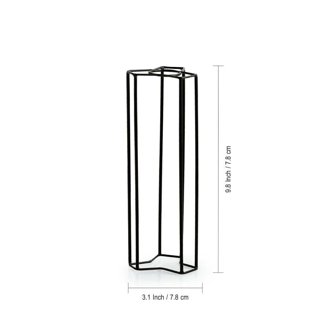 'Modern Glass Garden' Test Tube Table Planter/Vase (10 Inch, Black)