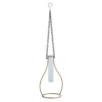 'Modern Glass Garden' Test Tube Hanging Planter/Vase (10 Inch, Golden)