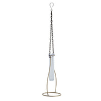 'Modern Glass Garden' Test Tube Hanging Planter/Vase (10 Inch, Golden)