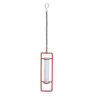 'Modern Glass Garden' Test Tube Hanging Planter/Vase (10 Inch, Red)