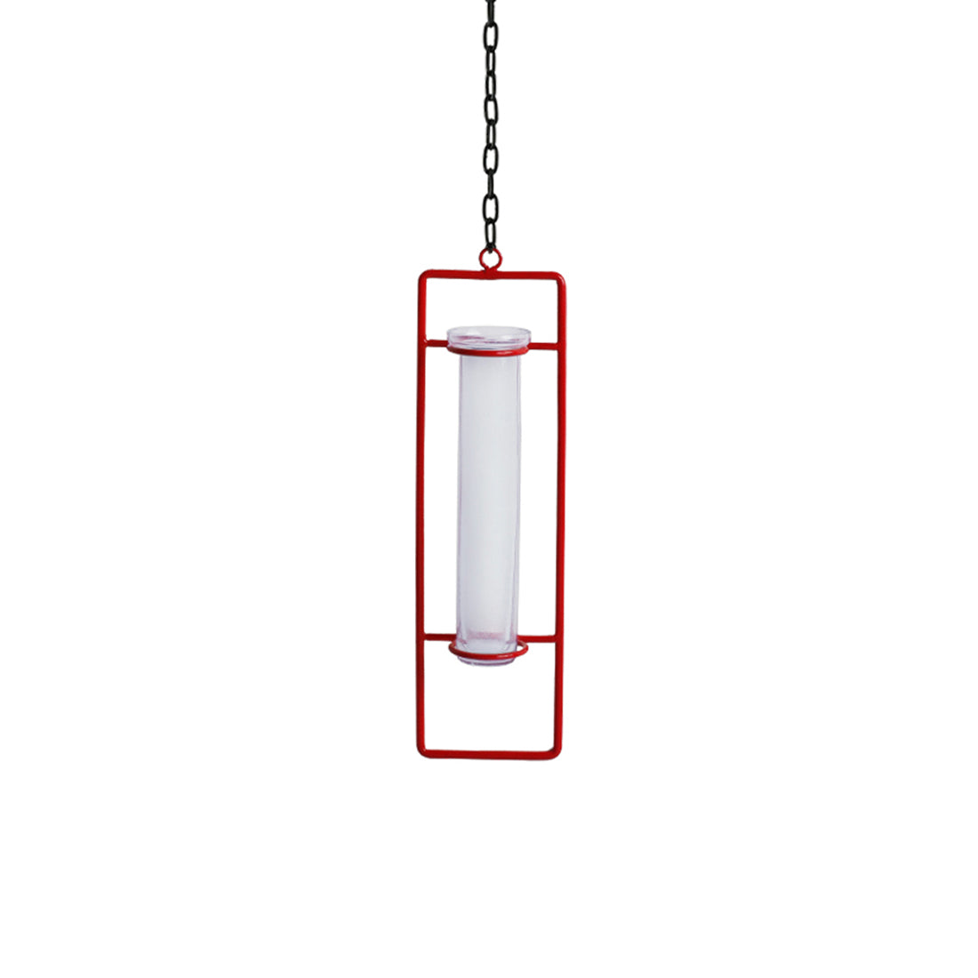 'Modern Glass Garden' Test Tube Hanging Planter/Vase (10 Inch, Red)