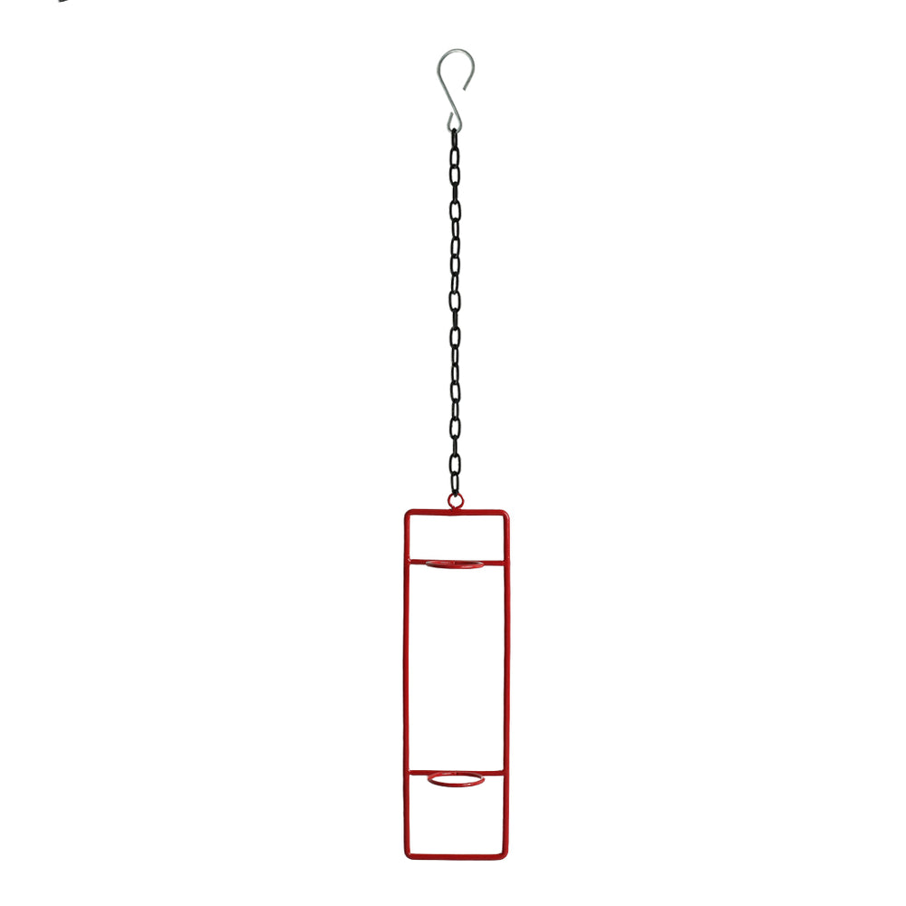 'Modern Glass Garden' Test Tube Hanging Planter/Vase (10 Inch, Red)