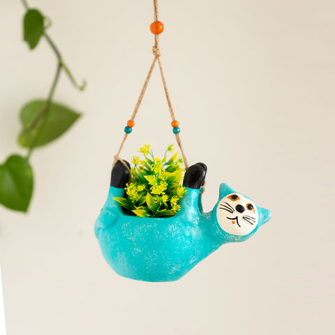 Cuddling Koala' Hanging Planter Pot In Terracotta