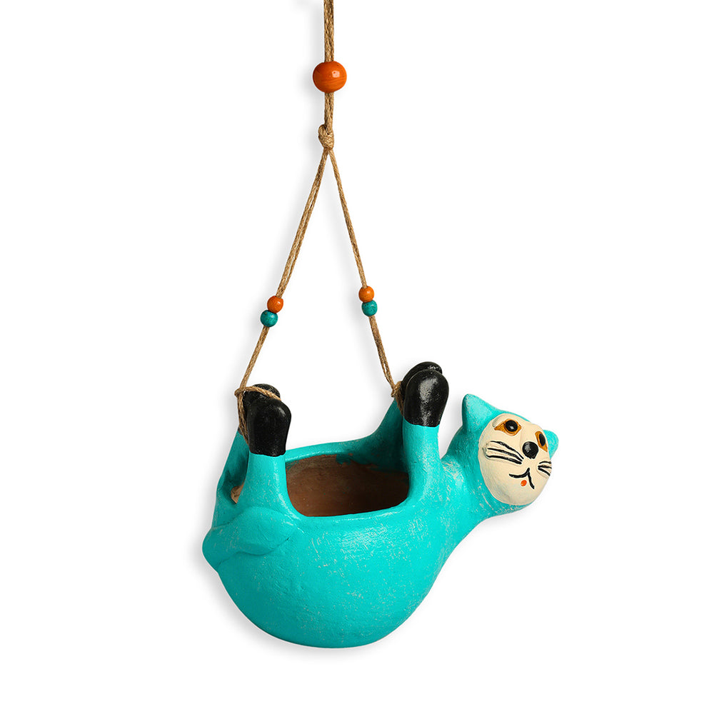 Cuddling Koala' Hanging Planter Pot In Terracotta