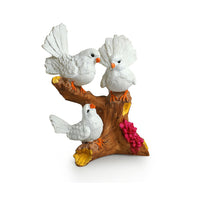 Chatting Birds' Modern Decorative Showpiece Statue (Resin, Handcrafted, 8.1 Inches)