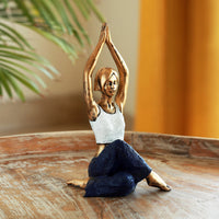 Yoga Lady' Modern Decorative Showpiece Statue (Resin, Handcrafted, 10.9 Inches)