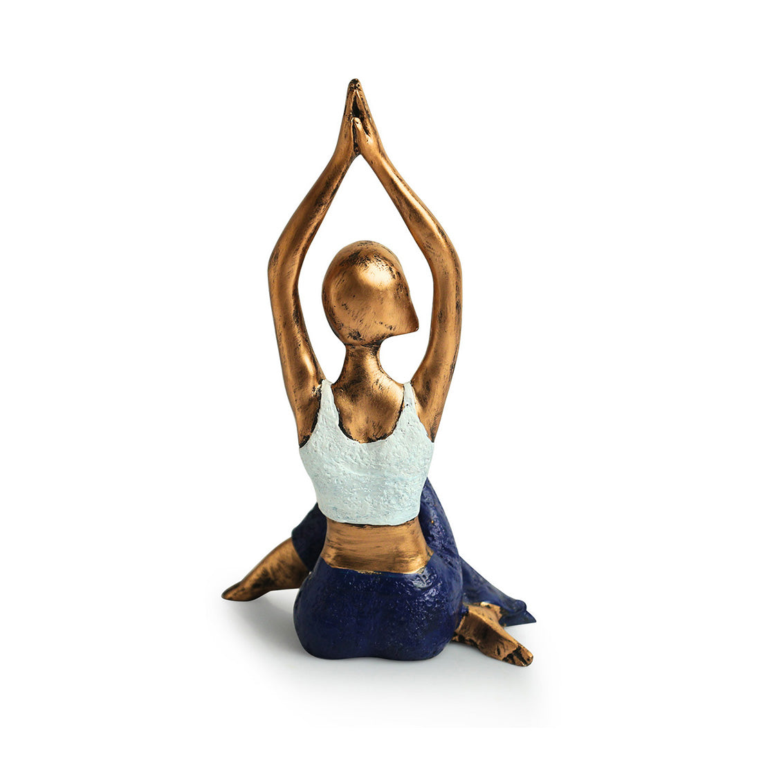 Yoga Lady' Modern Decorative Showpiece Statue (Resin, Handcrafted, 10.9 Inches)