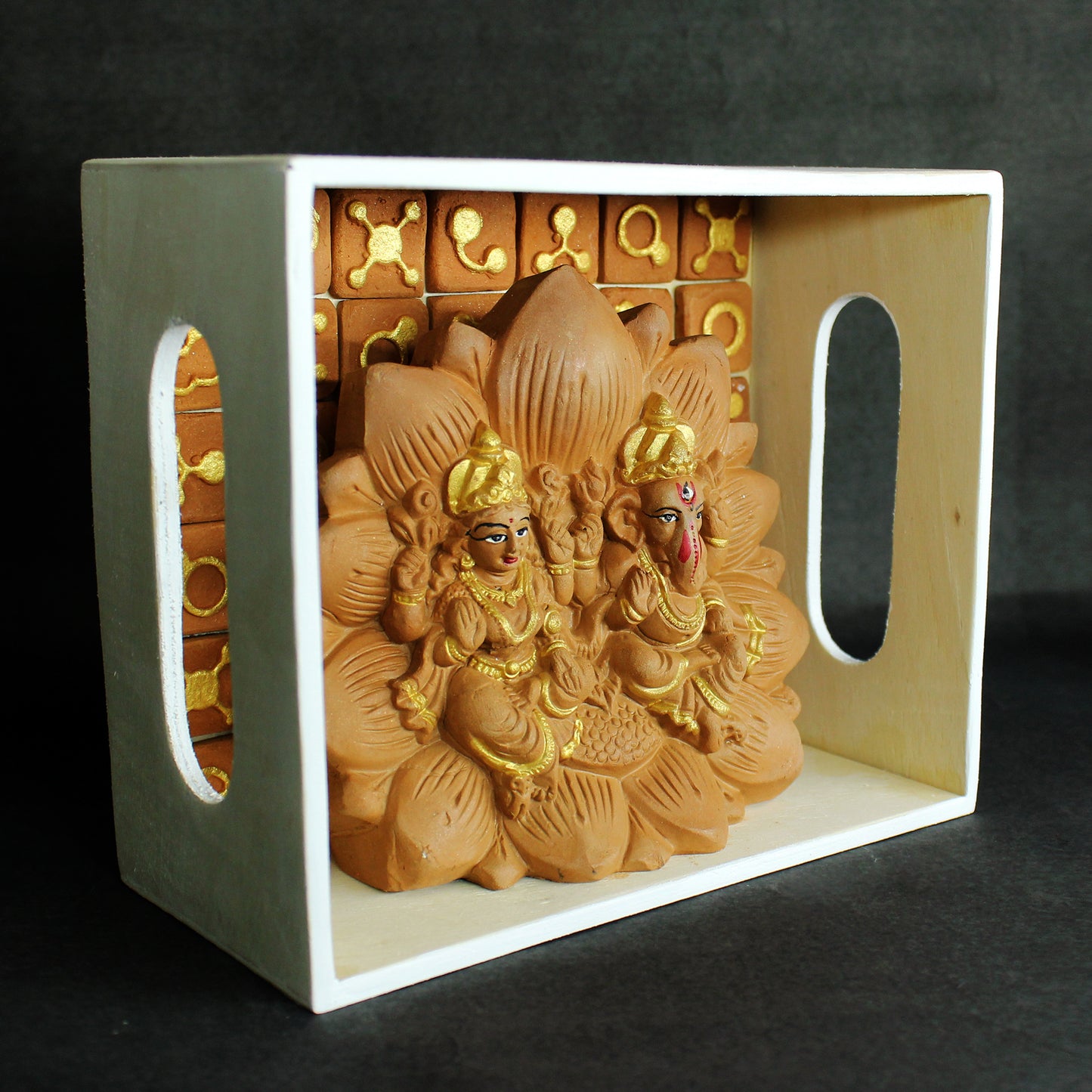 Terracotta Laxmi and Ganesha Idol 