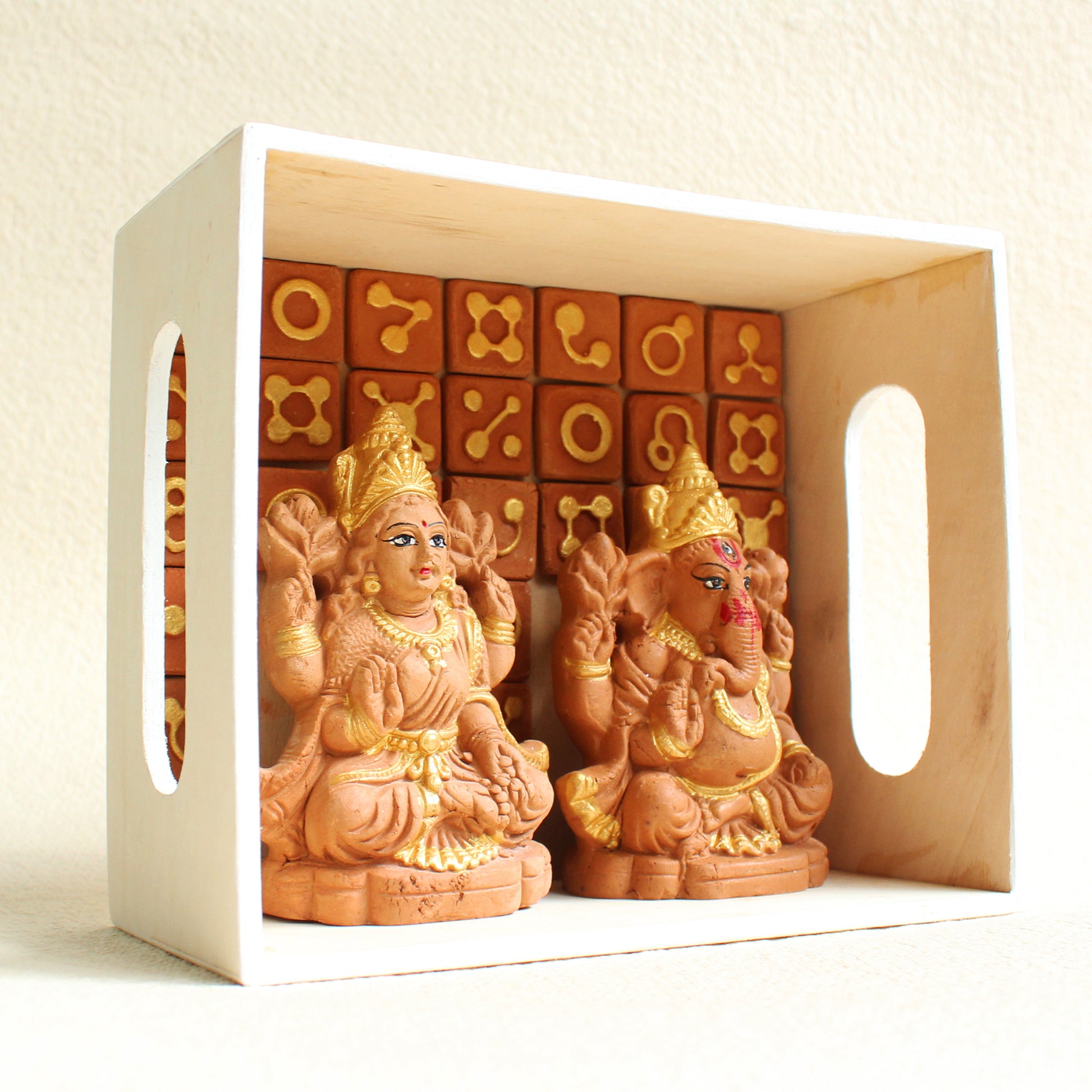 Terracotta Laxmi and Ganesha Idol 