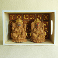 Terracotta Laxmi and Ganesha Idol 