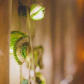Lily Bougainvillea - Handmade Crochet LED String Light for Home Decor 07
