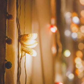 Lily Bougainvillea - Handmade Crochet LED String Light for Home Decor 05