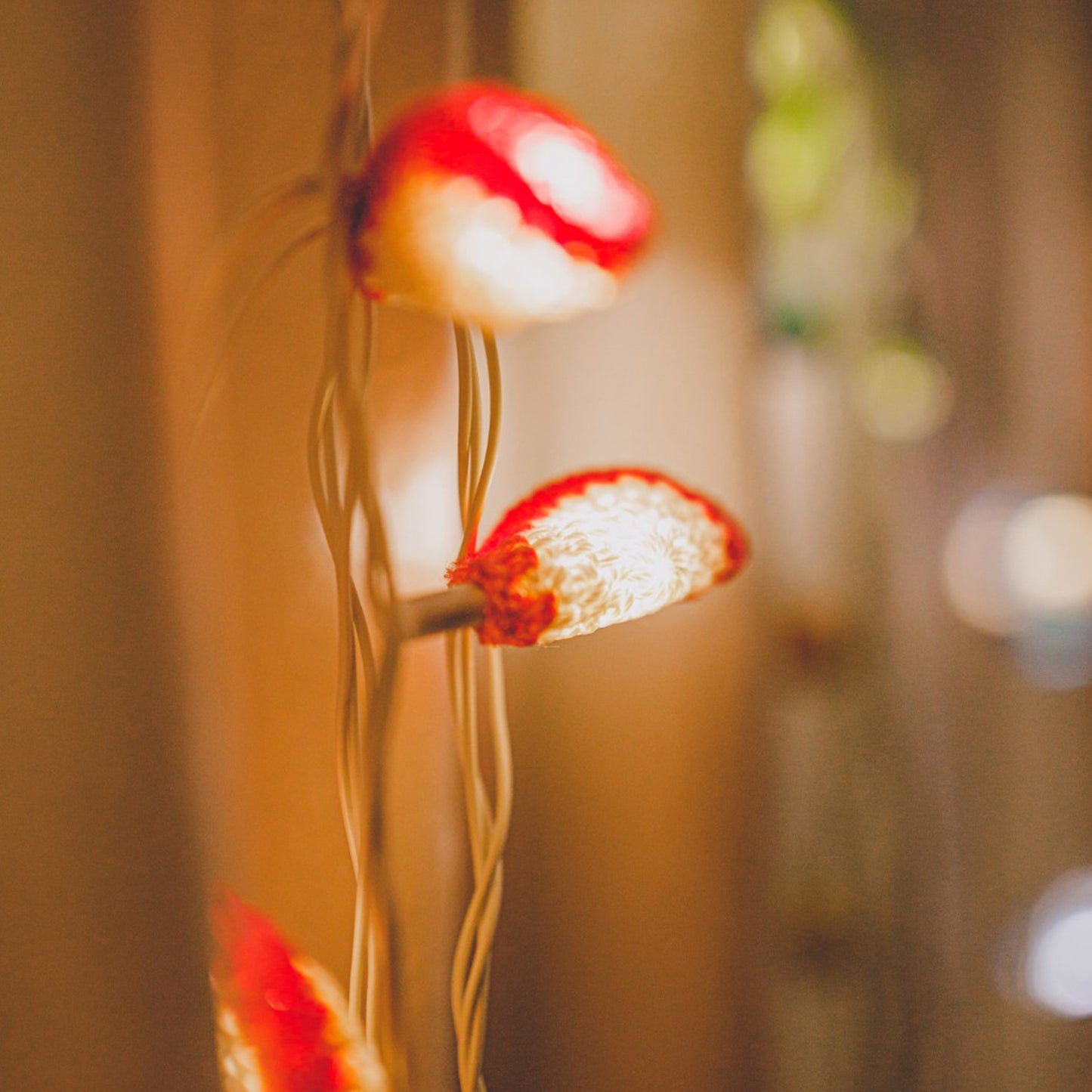 Lily Bougainvillea - Handmade Crochet LED String Light for Home Decor 03