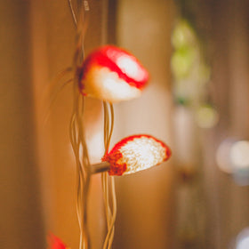 Lily Bougainvillea - Handmade Crochet LED String Light for Home Decor 01