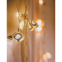 Home Decor LED String Lights ~ Blue Yellow Lily Bougainvillea