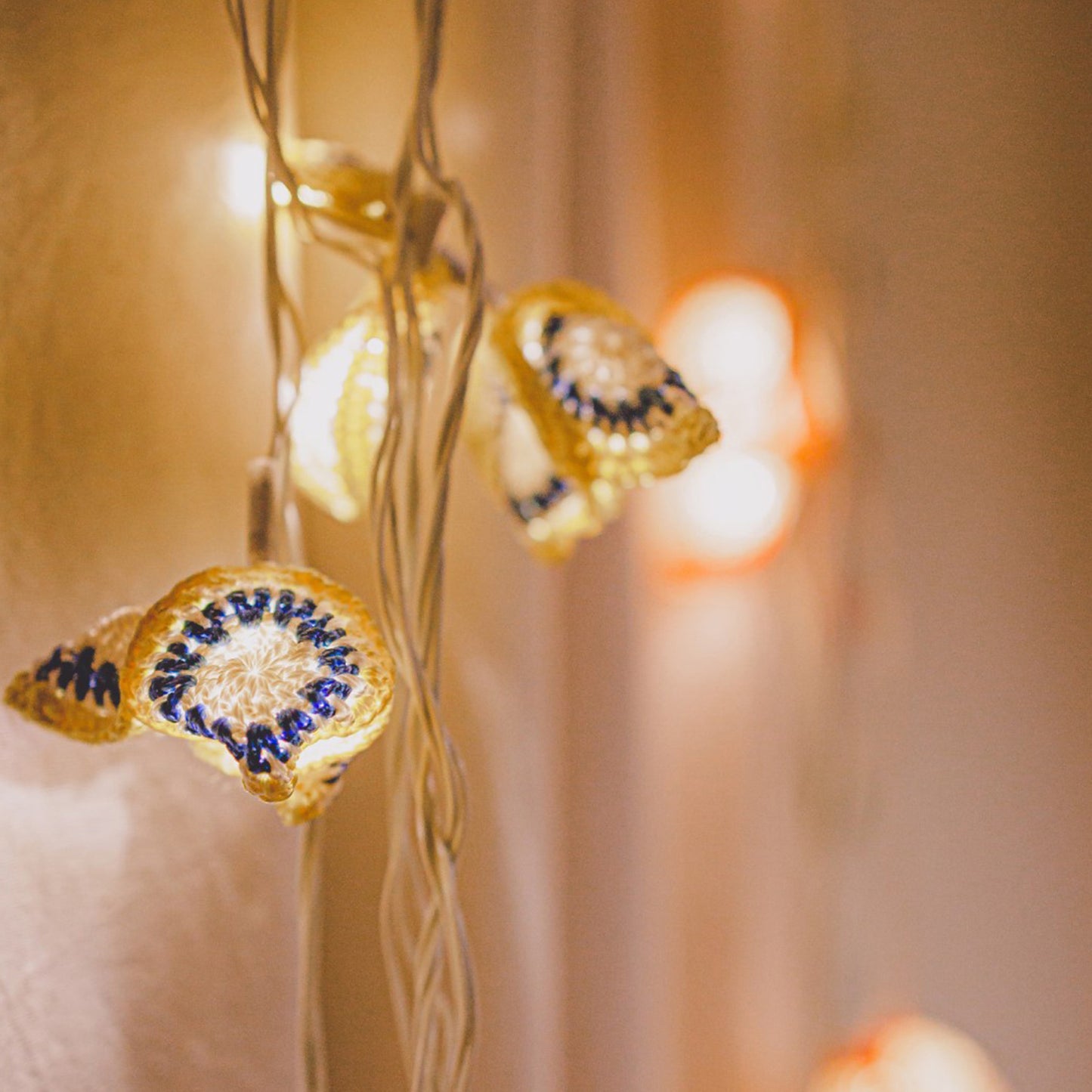 Lily Bougainvillea - Handmade Crochet LED String Light for Home Decor 06