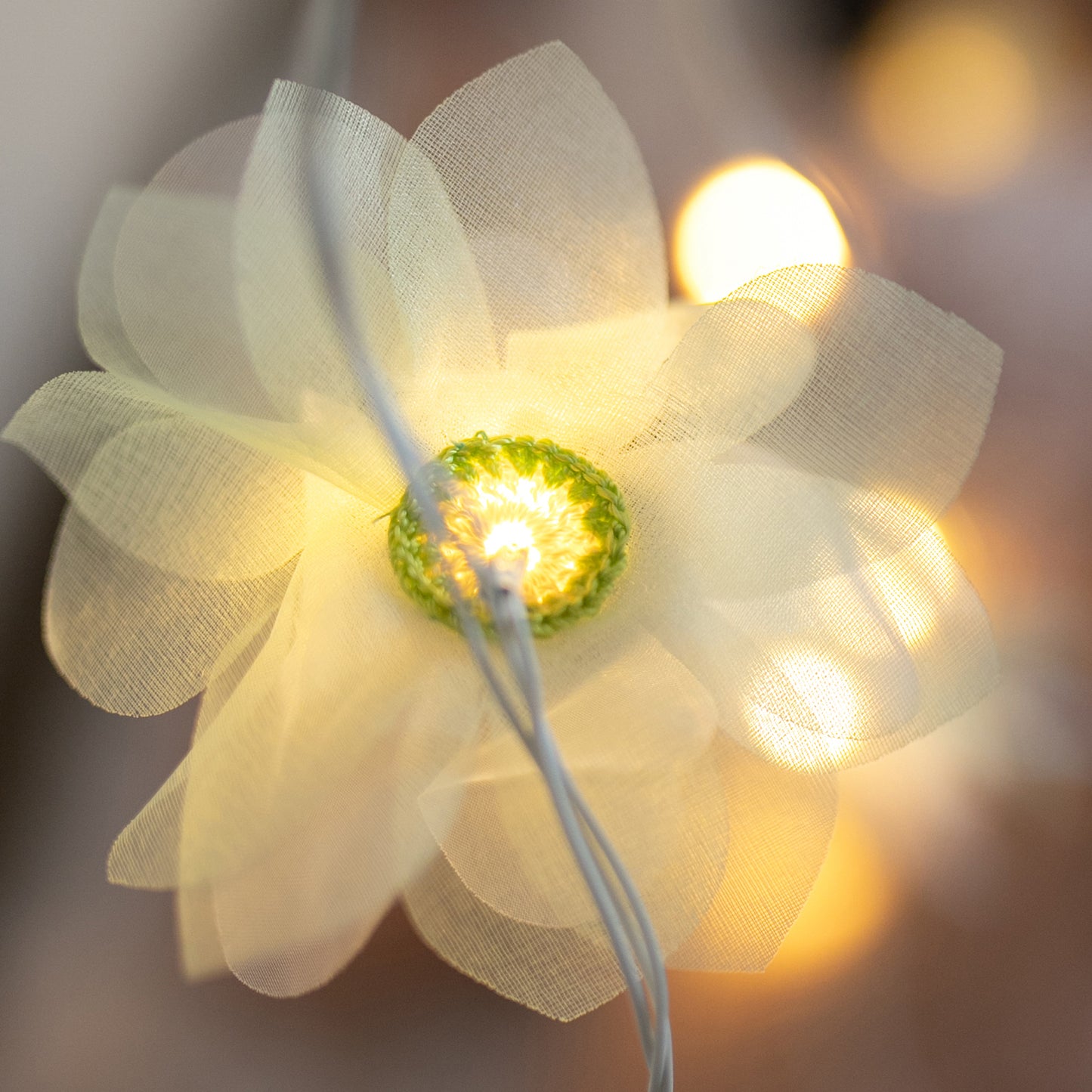 Flower - Handmade Crochet LED String Light for Home Decor 10