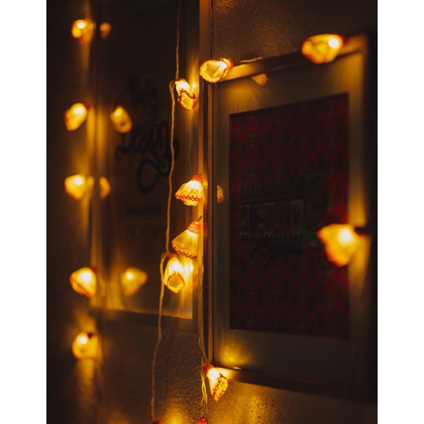 Home Decor LED String Lights ~ Orange Frock