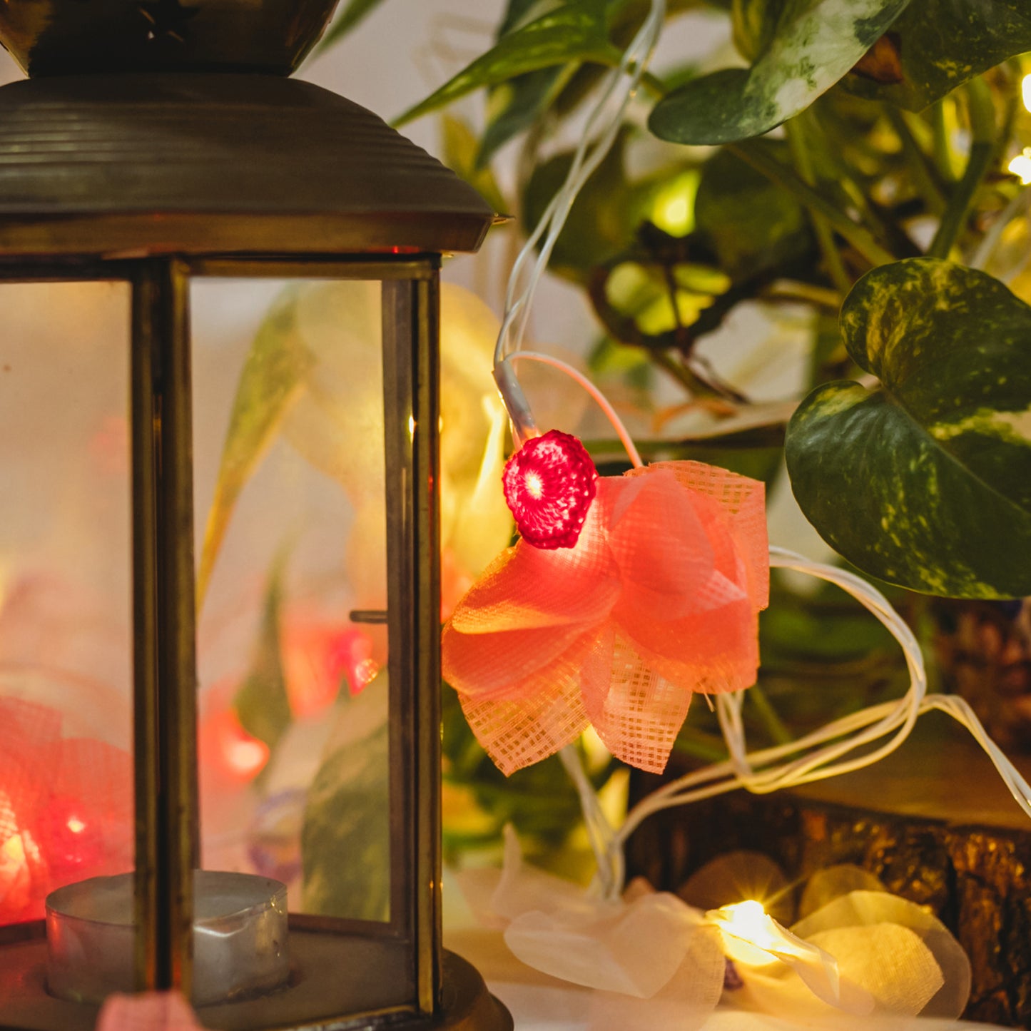 Flower - Handmade Crochet LED String Light for Home Decor 13
