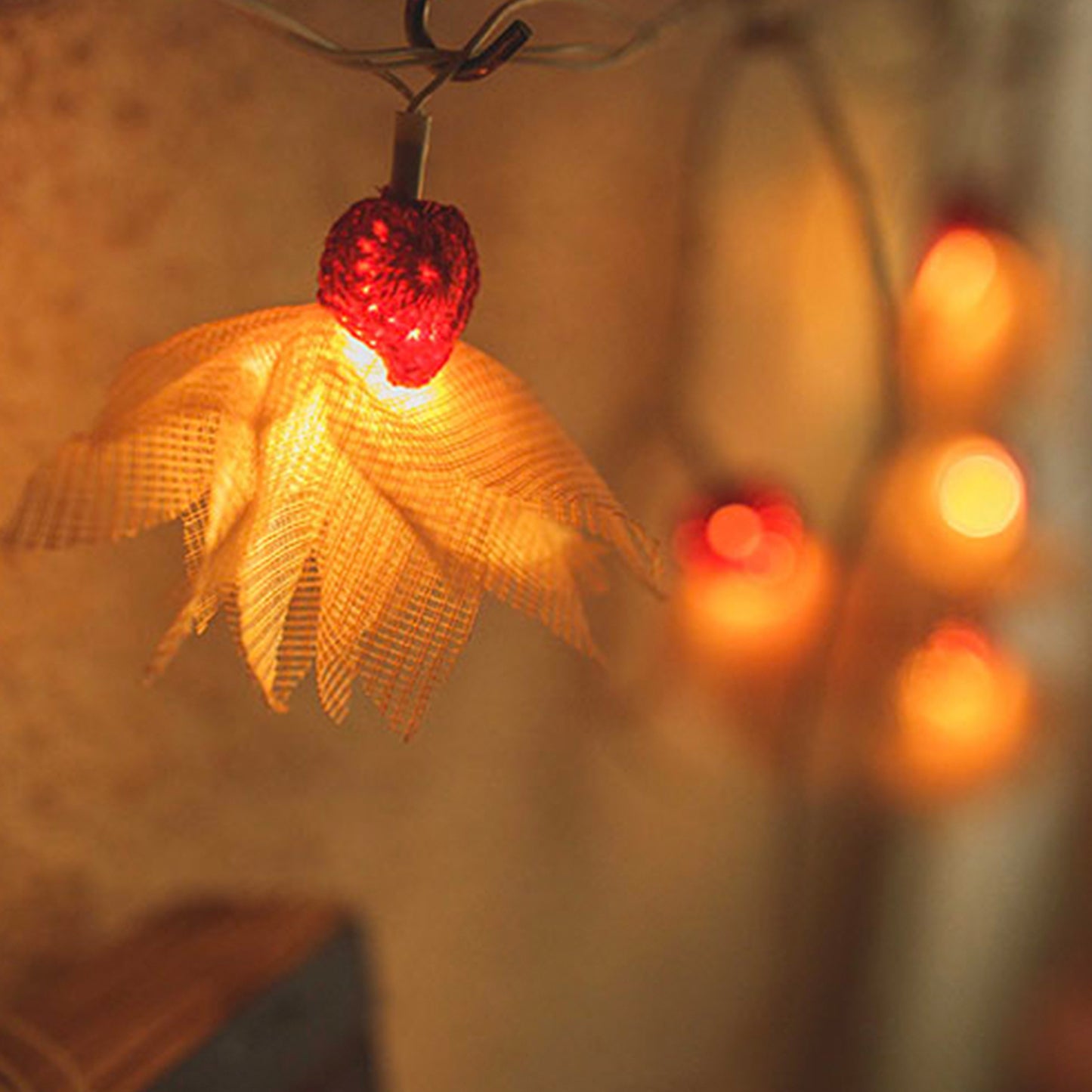 Flower - Handmade Crochet LED String Light for Home Decor 13