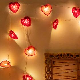 Heart - Handmade Crochet LED String Light for Home Decor 15