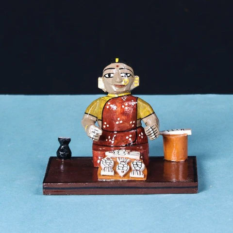 Fish Seller - Kondapalli Handcrafted Wooden Toy