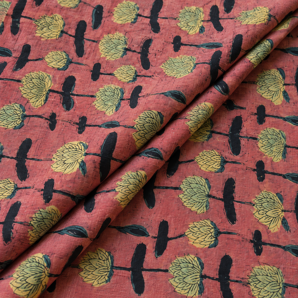 Pomegranate Peel Hand Block Print Cotton Fabric 03